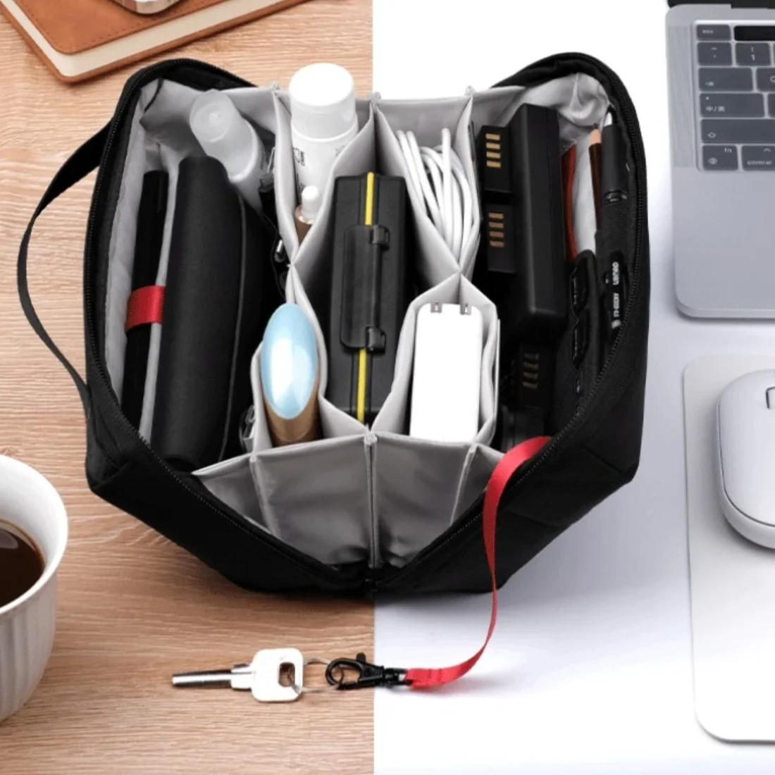 Tech Pouch Organizer Case Portable Storage Bag Gadget Bag for Travel