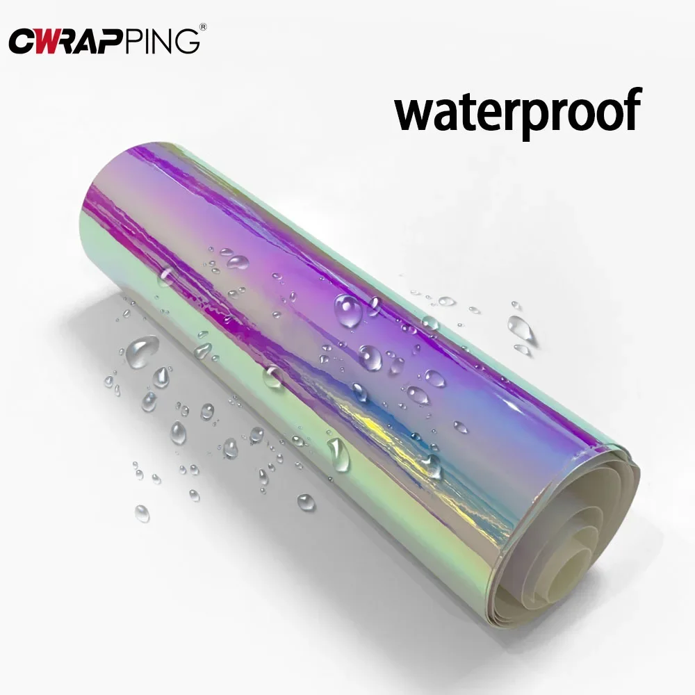 Motorcycle Auto Accessories Vinyl Film Packaging Rainbow Laser Plating Body Protection Waterproof Decorative Stickers Car Tools