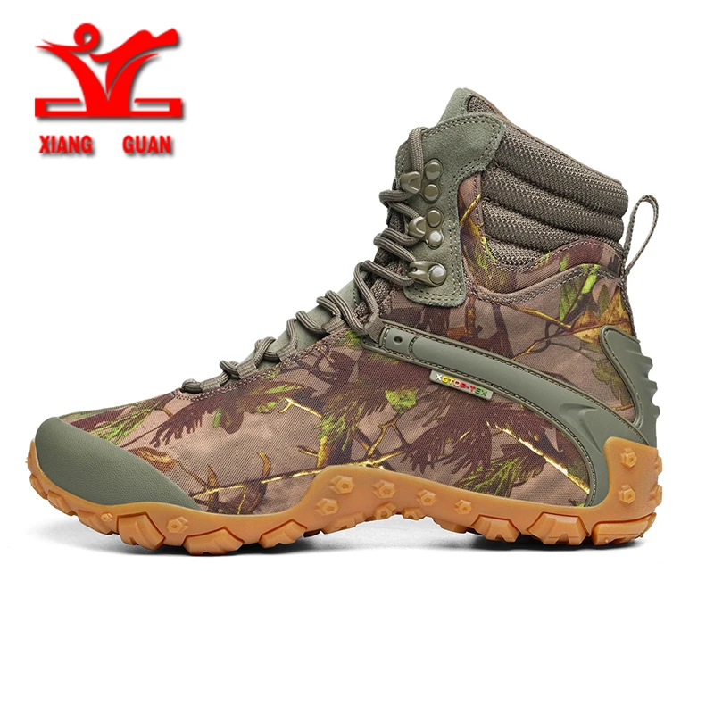 XIANGGUAN New Hiking Snow Boots Camping Tactical Boots Men Climbing Waterproof Boots Women Hiking Shoes Men Motorcycle Boots Men