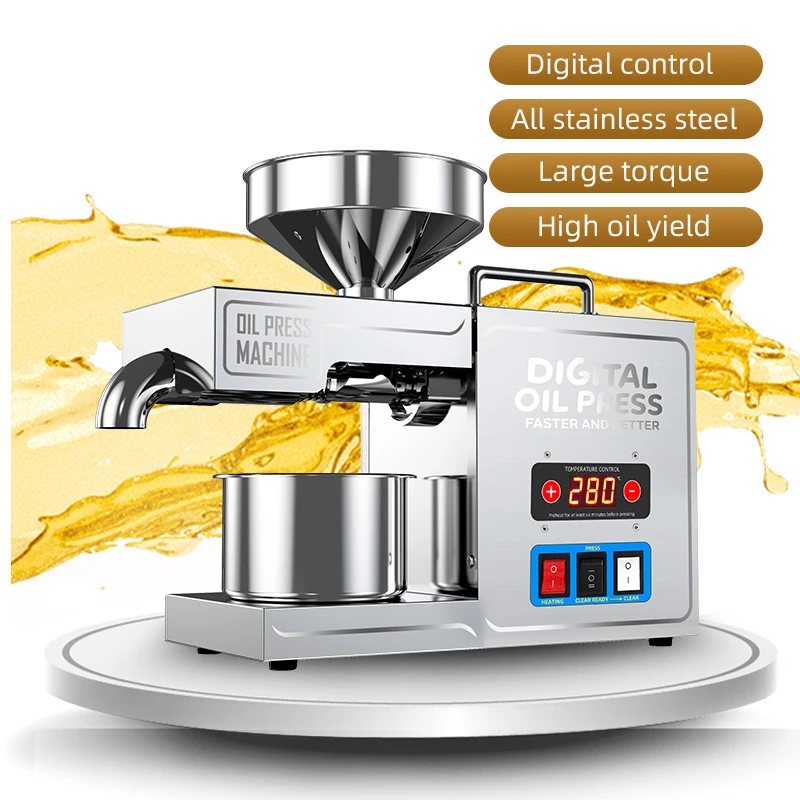 B31 Stainless Steel Oil Press Home And Business Use 304 Food-Grade Material Cold And Hot Double Press Sesame/Peanut/Coconut