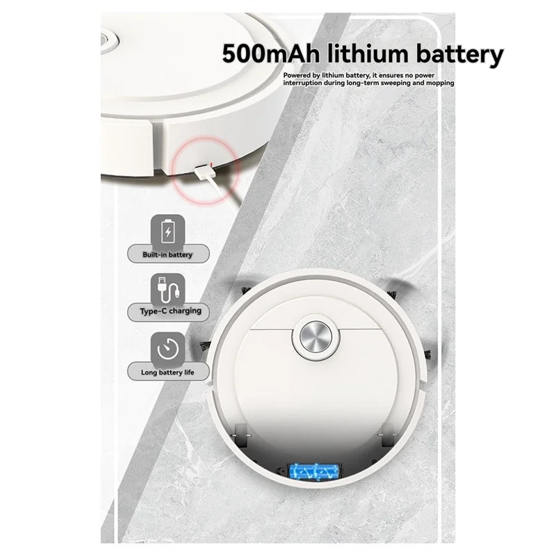 AC39-Robot Vacuum Cleaner Smart Sweeping Technology 300Pa Suction For Hardwood Floors Pet Hair Carpets Easy To Operate