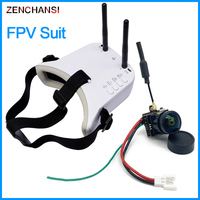 5.8G 48CH Dual Antennas FPV Goggles Monitor Video Glasses Headset HD W/ 5.8G 200mW transmitter fpv camera use for Racing Drone