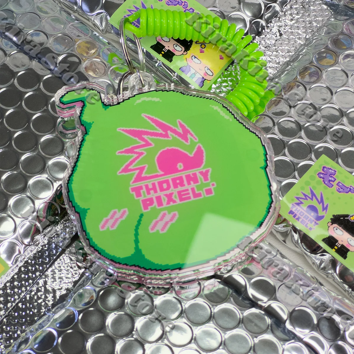 Dimple Mob Psycho 100 Kageyama Shigeo Sostituibile Carta Raster Portachiavi Borse Acriliche Ciondolo Anime Reigen Arataka Decor Portachiavi