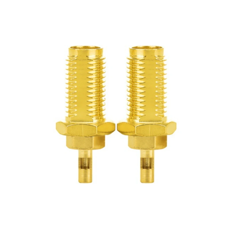 SMA-KY11 Jack Crimp Connector Gold Plated Outer Thread Inner Hole Pin for 1.13MM / RG178 Coaxial Cable Panel Mount RF Adapter