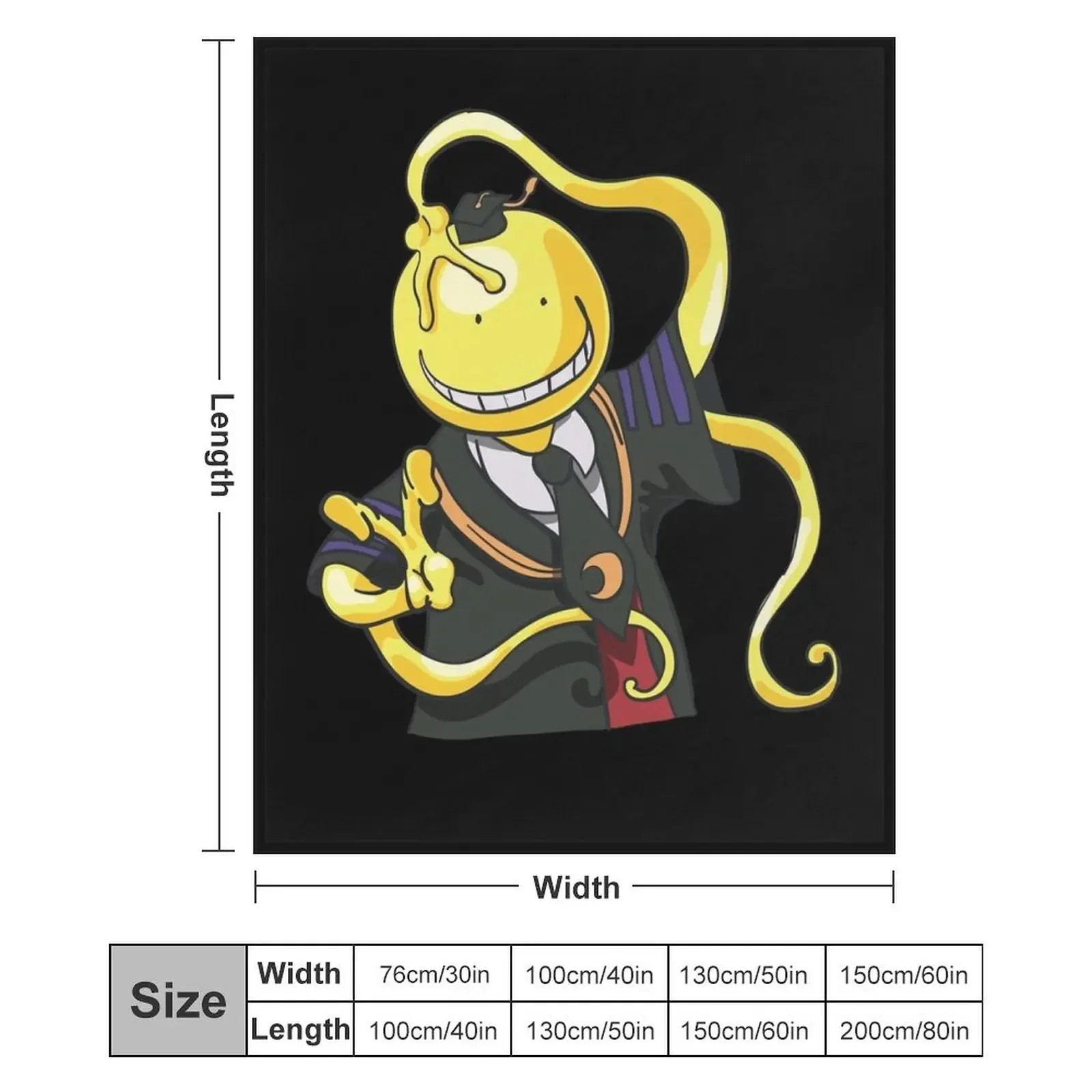 Koro Sensei Fanart Classic Throw Blanket Luxury christmas gifts Soft Beds Bed covers Blankets