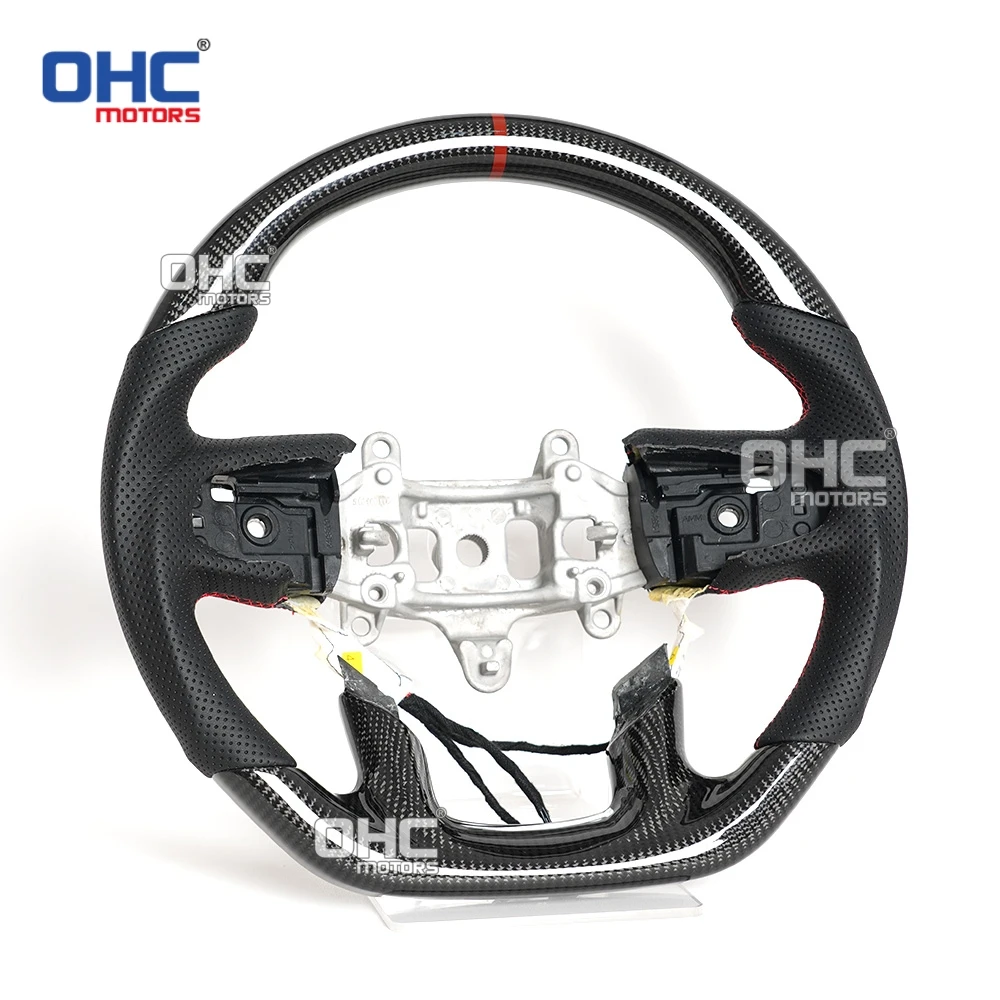 

Real Carbon Fiber Heated Steering Wheel for Dodge Trx Ram 1500 Sports Matte Carbon Fiber 2019-2024 Without airbags