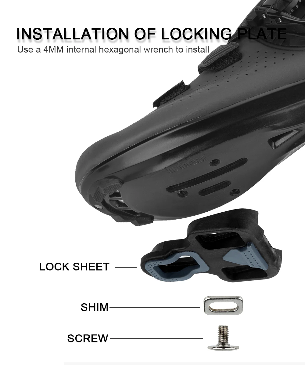 RACEWORK Rennradpedal mit Carbonfaser-Muster, ultraleichte Lagerpedale für selbstsichernde Fahrradpedale, professionelle Pedale – Detail 5