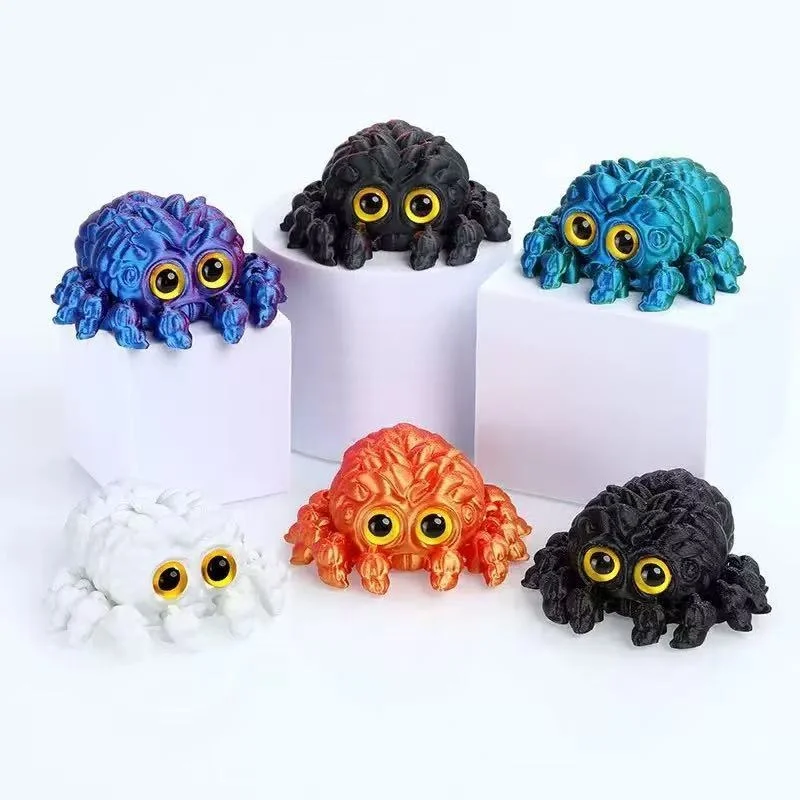 Realistic 3D Spider Spider Animal ornament Multi-Joint Movable Simulation Eyes  for Halloween Home Decor & Kids Birthday Gifts