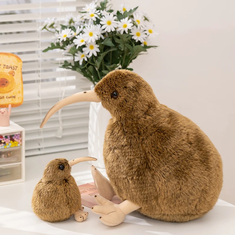 12/28cm Imitation Kiwi Bird Plush Toys Funny Small Artifical Soft Stuffed Kiwi Bird Dolls Home Decor Plushie Toys Pillow