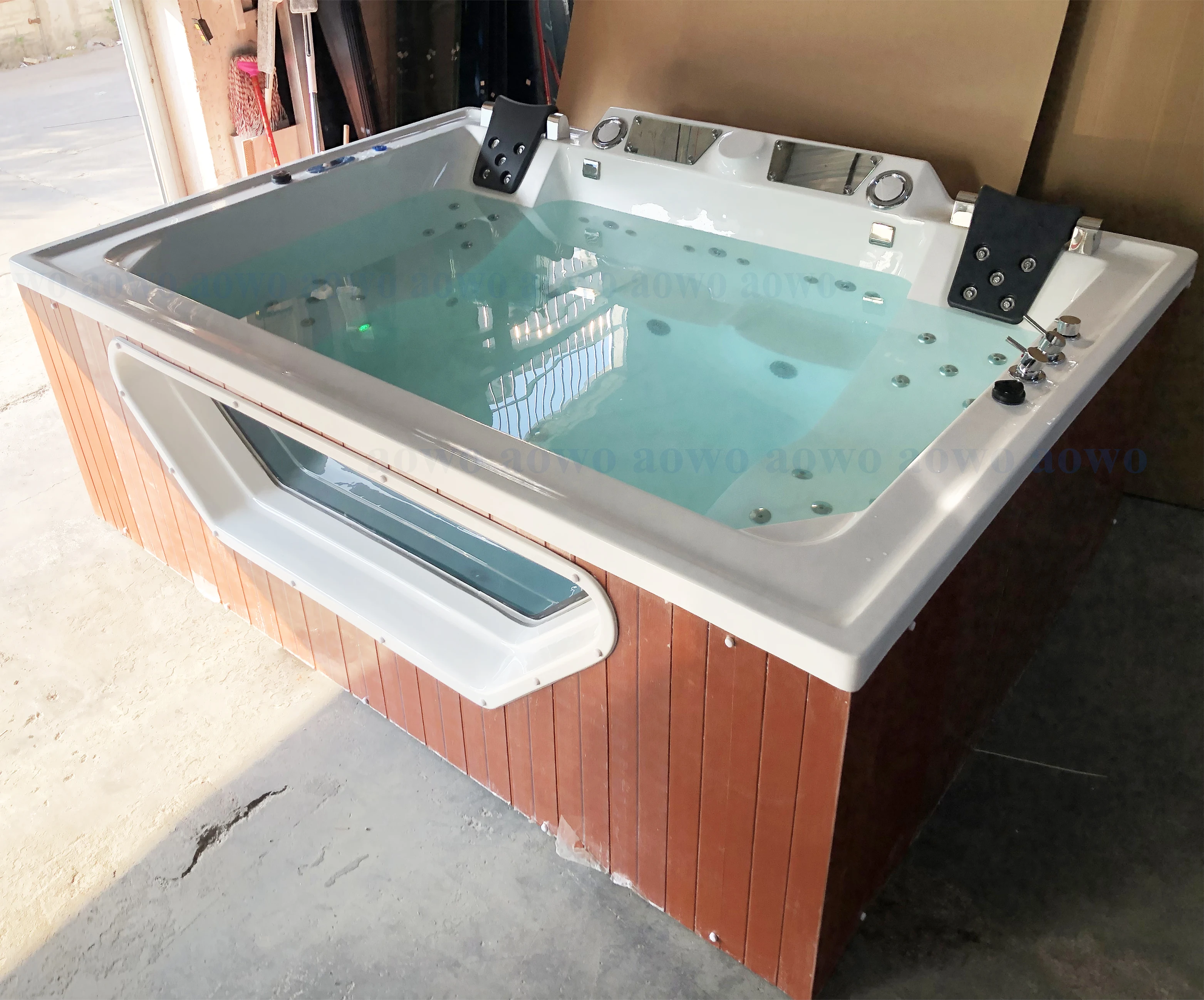 Hot Tube Outdoor Spa 5 Person Luxury Vetroresina Endless Pool Bathtub Fordable Adult American Balboa System Xingxiao Motor