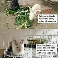 Rabbit Food Basket Grass Rack Rabbit Grass Frame Hay Feeder Rabbit Spring Grass Frame Grass Hay Bowl Rack Pet Food Container 3