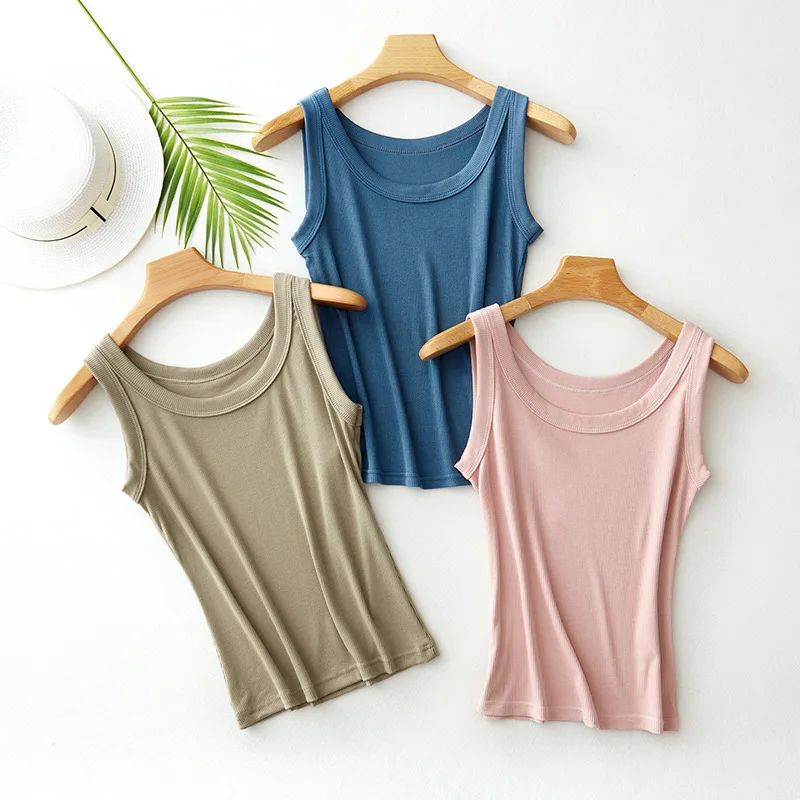 

Women Victoria Style Camisole Summer Outerwear Base Shirt Round Neck Anti Slip Versatile Vest Top Tees Close Women Fitting Vest