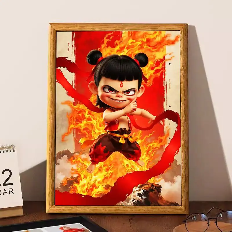 อุปกรณ์ต่อพ่วงอะนิเมะ Ne Zha, กรอบรูป, ของตกแต่งภายใน, บุคลิกภาพที่เรียบง่าย, เครื่องประดับเดสก์ท็อป, ของขวัญวันหยุดน่ารัก