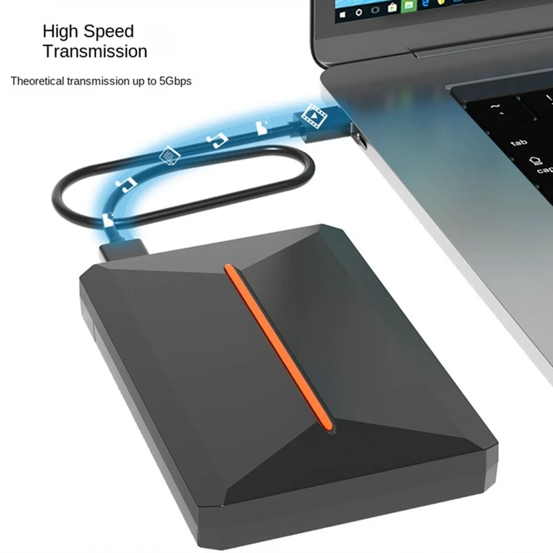 Mobile Hard Disk Box USB3.0 SATA2.5 Inch Notebook Tape External External Hard Disk For Windows/Mas Os/Linux Black Easy To Use