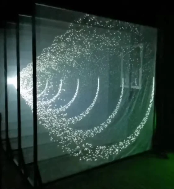 Hot Sale 3D Holo Mesh Screen Holographic Gauze Projection Screen Customized Size &Shape Performance Advertising Stage/Event