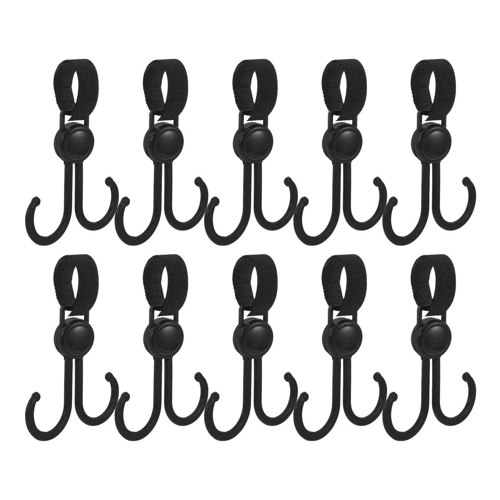 

10pcs Strong Load-bearing Hooks Stroller Baby Car Bike Cart Shopping Bags Durable Universal Compatibility Hanging Practical