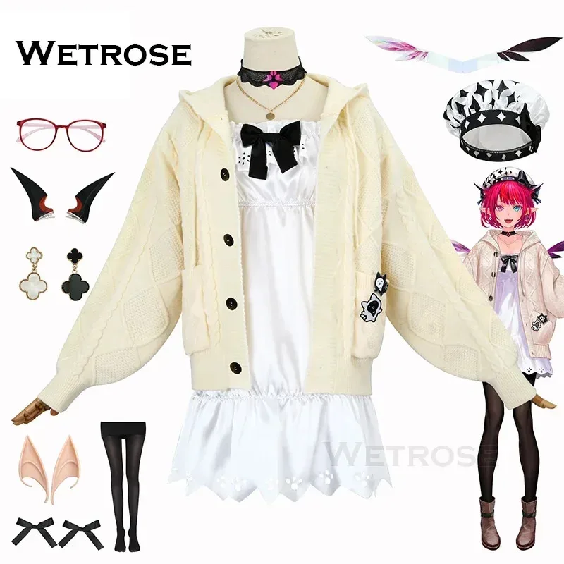 

【Wetrose】In Stock IRyS Cosplay Costume 2023 Autumn New Casual Outfit Hololive Hope EN Holo Vtuber Red Bob Hair Full Set
