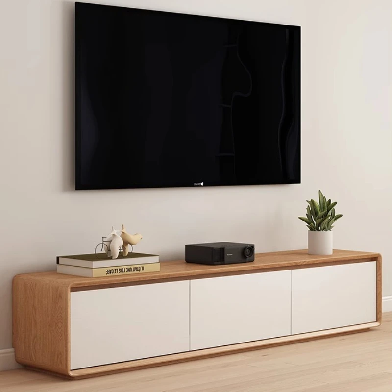 

Wood Color Modern Simple Standing TV Cabinet Living Room Entertainment Center Nordic Versatile Floor-standing Home Furniture