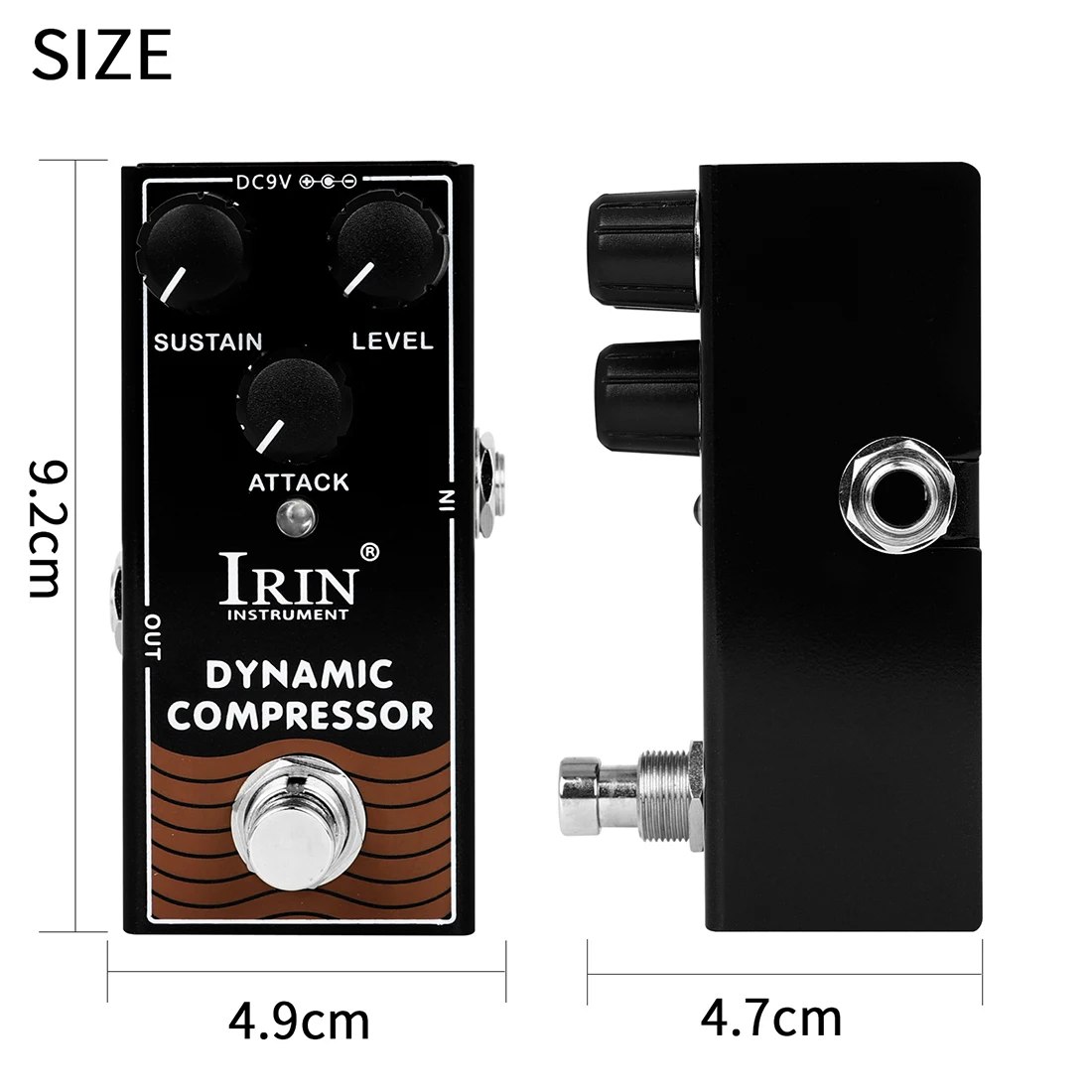 IRIN RF-12 Dynamic Compressor Guitar Effect Pedal Mini Single Monoblock Effector True Bypass Electric Guitar Bass Pedal