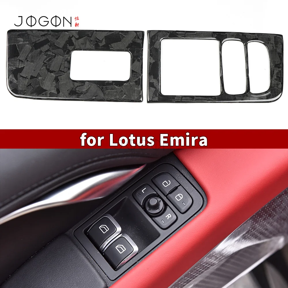 

For Lotus Emira Coupe V6 GT4 I4 2022-2024 Dry Carbon Fiber Window Lift Bezel Trim Lock Cover Trim Interior Accessories