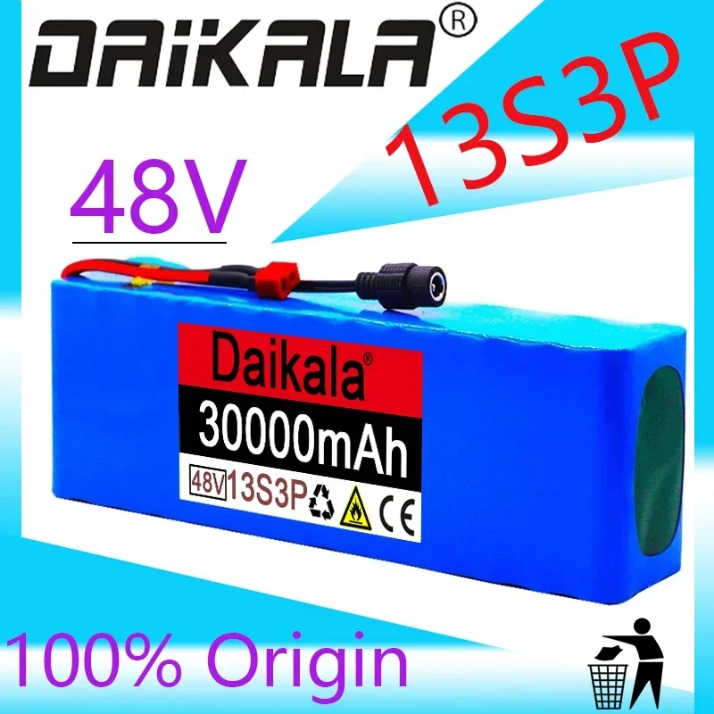 

100% original 48V 30000mAh 1000W 13S3P battery pack, suitable for electric bicycles, scooters, small motorcycles