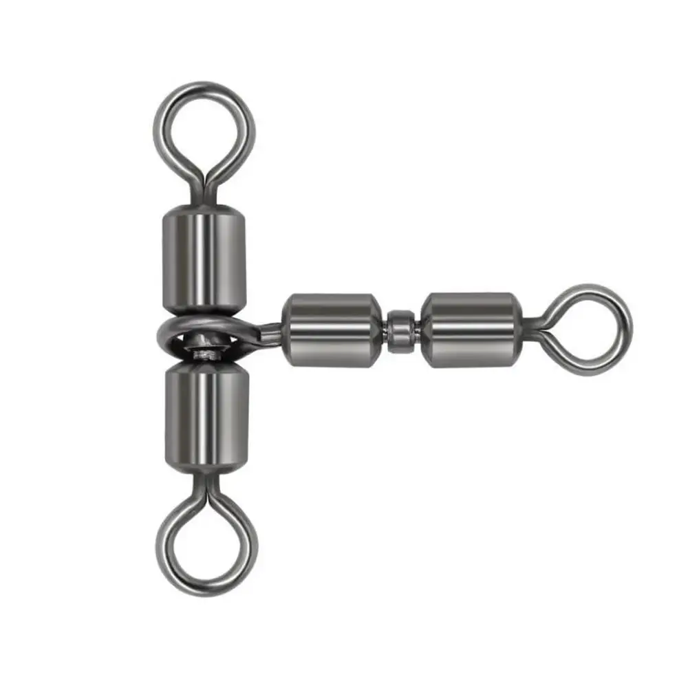 Connector Connector Rolling Triple Swivels Bearing Solid Ring Fishing Tackle Fishing Swivel Solid Connector Fishing Connector