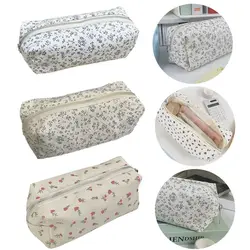 INS Floral Pen Bag Student Cartoon Cute Stationery Bag Large Capacity Pencil Case Multifunctional Stationery Organizer