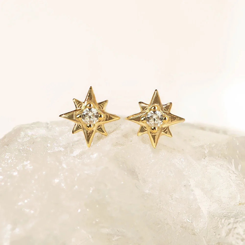 العصرية نجمة صغيرة الزنمة اللولب الأذن ثقب الفص أقراط للنساء داينتي روك الأذن الغضروف قرط الاذن المرصع مجوهرات للبنات