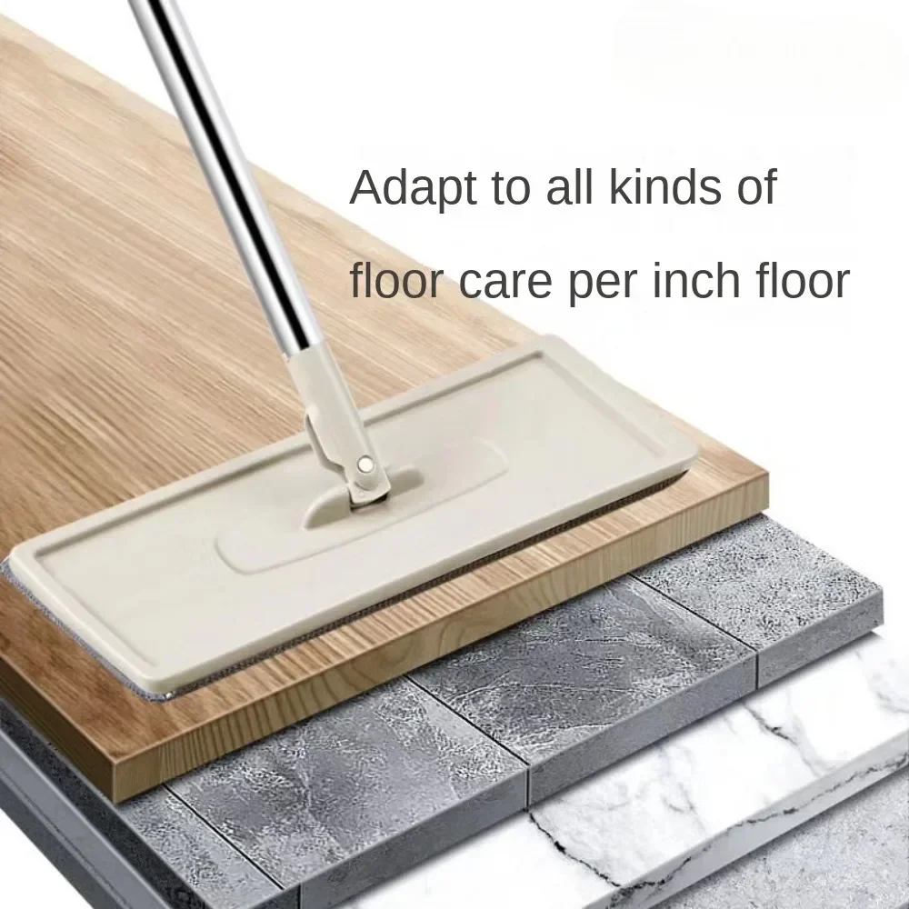 Hand-Free Household Flat Mop Wet&Dry Mop Bucket Mops Floor Cleaning Squeeze Water Washing Tools Accessories Mops Floor Cleaning