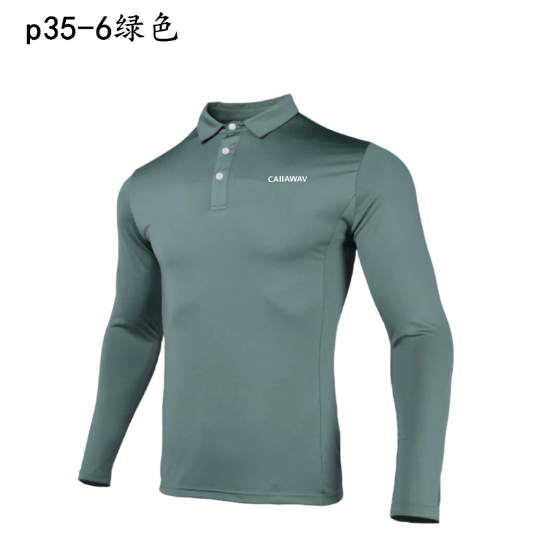 CAIIAWAV Golf Long Sleeve Golf Men\'s Golf Clothing Golf POLO Shirt Quick Dry Elastic Autumn Winter Golf Top Clothing