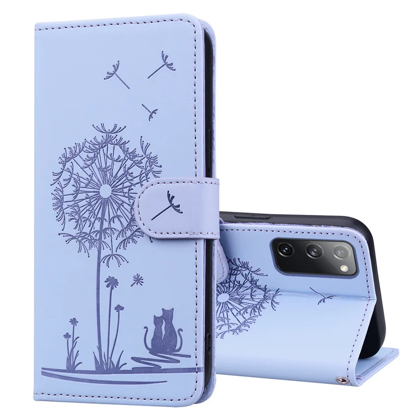 Capa de couro Dandelion Flip para Samsung Galaxy, A50, A70, A51, A71, A21S, A31, A12, A22, A32, A52, A13, A23, A33, A53, A73, A14, a34, A54, A24, 5G