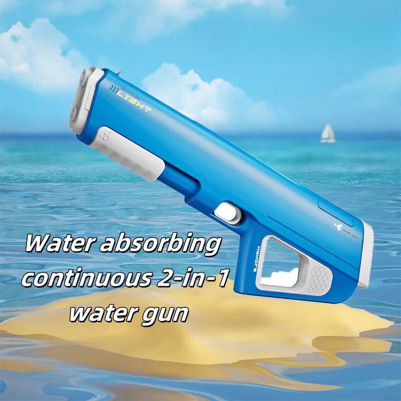 Pistola ad acqua continua elettrica a impulsi con assorbimento automatico dell'acqua Regalo giocattolo da battaglia da spiaggia estiva all'aperto