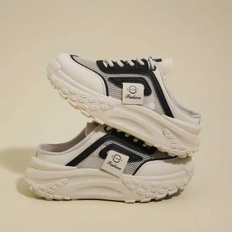 Plataform Round Toe Luxury Brand Design Sneakers Basketball Tennis Laces Women's Shoes Size 43 Sports Cheaper Trends Sport