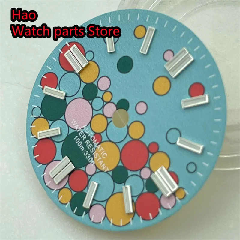 قرص ساعة أزرق بليجر-سكاي ، حركة مضيئة ، مناسب لـ NH35 ، NH36 ، ETA2824 ، PT5000 ، DG2813 ، Miyota ، 8000 ، 821A ، 29