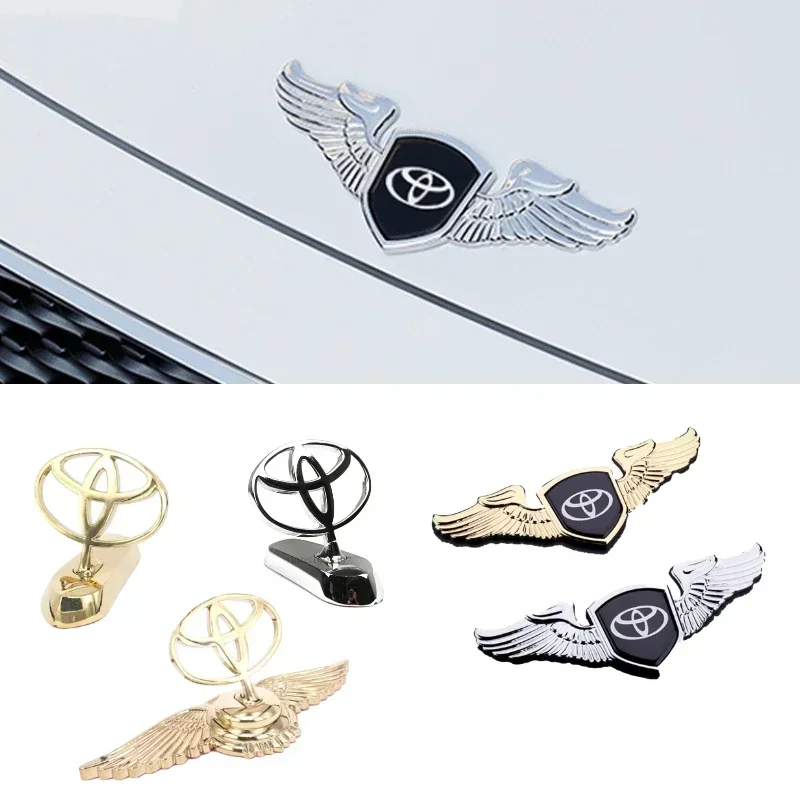 Car Styling Metal Badge Sticker Front Emblem for Toyota Logo Camry Highlander Corolla Rav4 Yaris Avensis Auris Tundra Crown Izoa