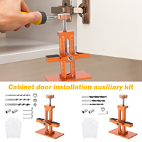 Cabinet Door Positioning Tool Adjustable Cabinet Door Installation Positioner with Drill Bit Aluminium Alloy Mounting Jigs