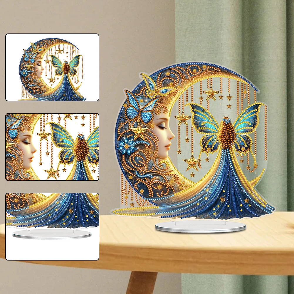 الاكريليك شكل خاص عيد الميلاد القط كريستال الكرة الماس اللوحة منضدية الحلي عدة سطح المكتب الماس الفن أطقم للبالغين المبتدئين #2