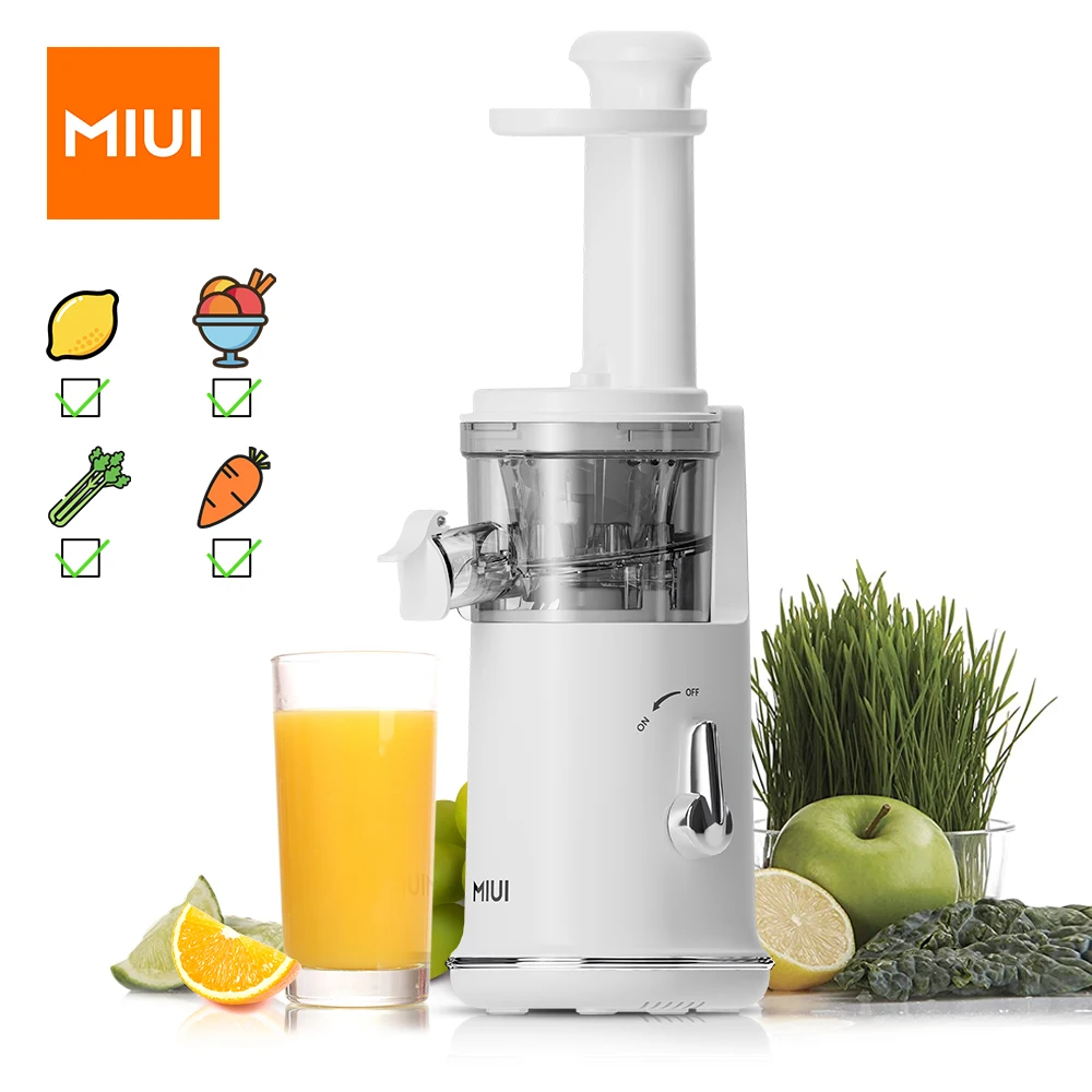 MIUI Petit Slow Juicer Portable Electric Juice Extractor Lemon Fruit Juice Maker Blender Easy Clean Can Make Ice Cream  Mini-Pro