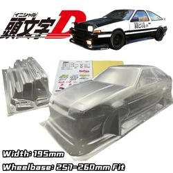 1/10 AE86 LEVIN 2DR Drift RC PC Körper Shell 195mm Breite 260mm Radstand Transparent Keine Lackierten Für RC hsp Hpi Mst Yokomo Tamiya