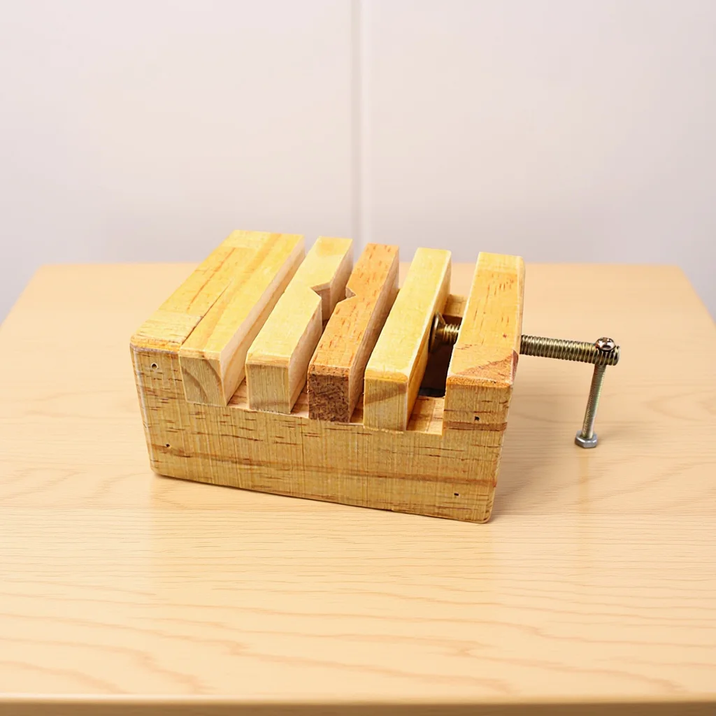 Morsa per la lavorazione del legno per intaglio della pietra, incisione di sigilli, strumento artigianale fai da te, morsetto in legno, morsa da tavolo, dispositivo di fissaggio con sigillo inciso