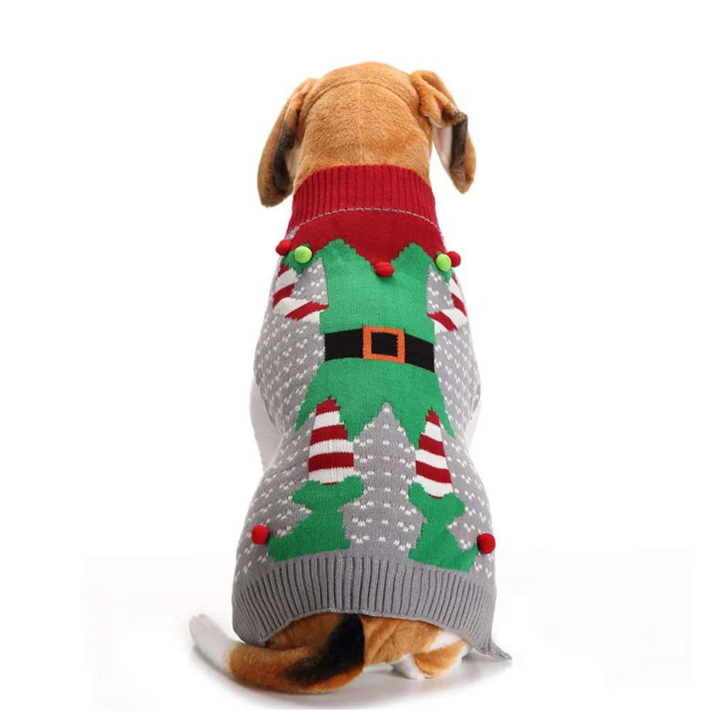 

Clown Pet for Big Dogs Holiday Clothes Dog Clothes Large Christmas Dog Outfit Furry Warm Stylish Puppy Clothing