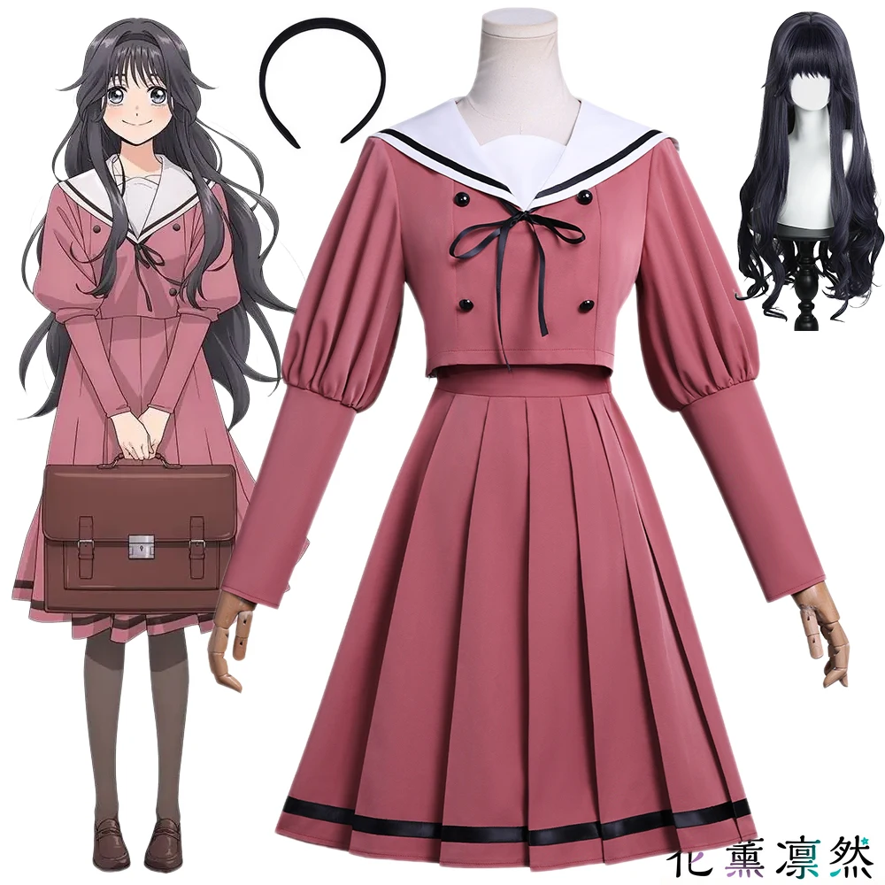 

Костюм для косплея Вагури Каоруко, парик, аниме-костюм «Ароматный цветок расцветает с достоинством», женская одежда для Хэллоуина, полный комплект