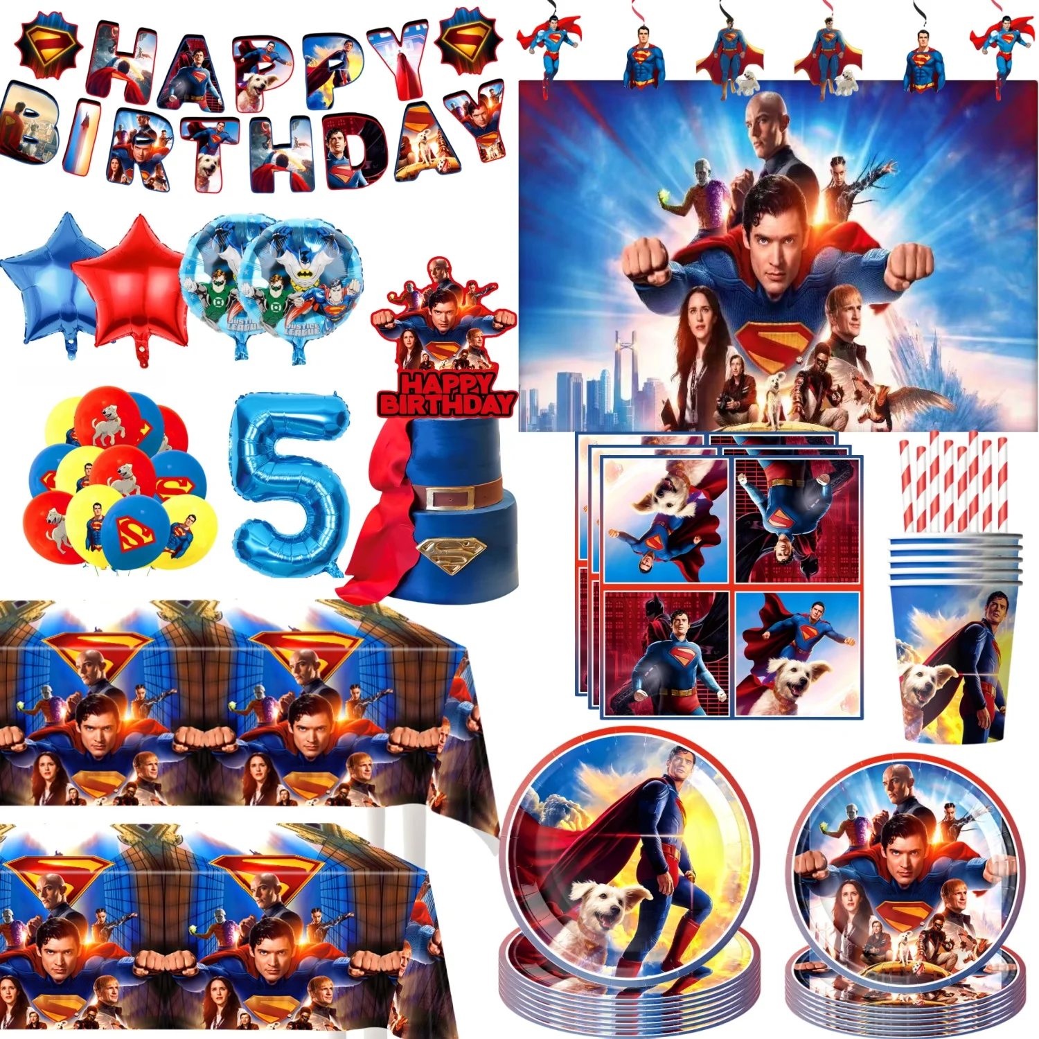 Décoration de fête d'anniversaire de super-héros, vaisselle, assiettes, serviettes en verre, nappe, cadeaux de fête pour bébés garçons