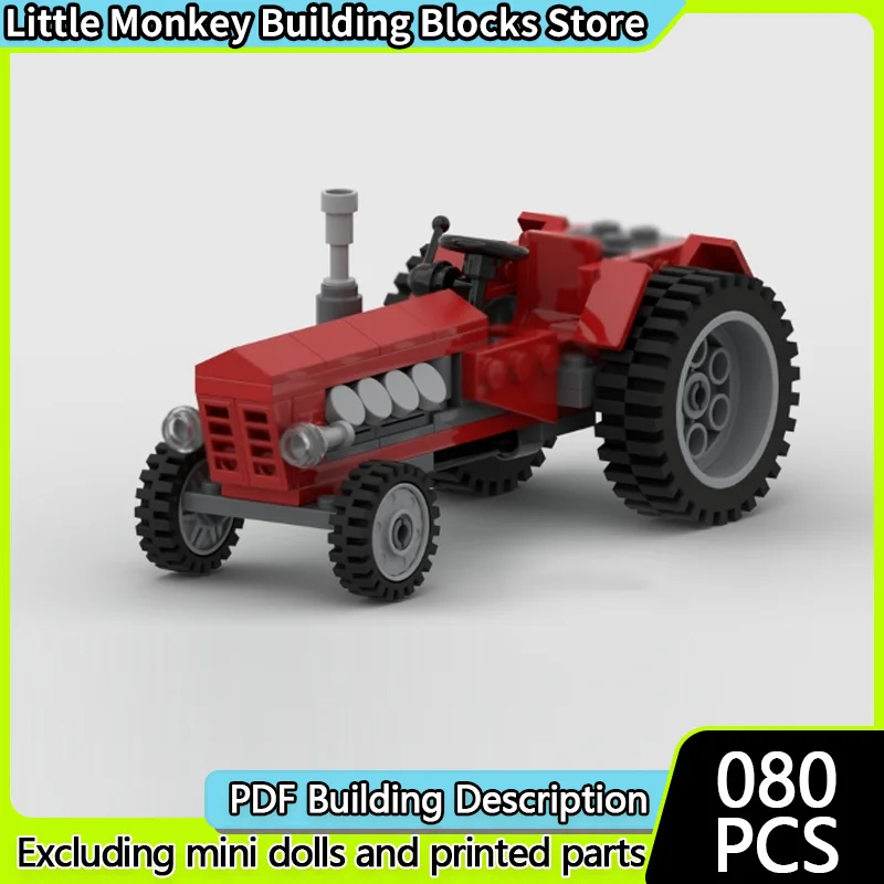 

Конструктор MOC: Модель городского автомобиля, классический компактный трактор для фермы, модульная технология, детские праздничные подарки, набор для сборки игрушек