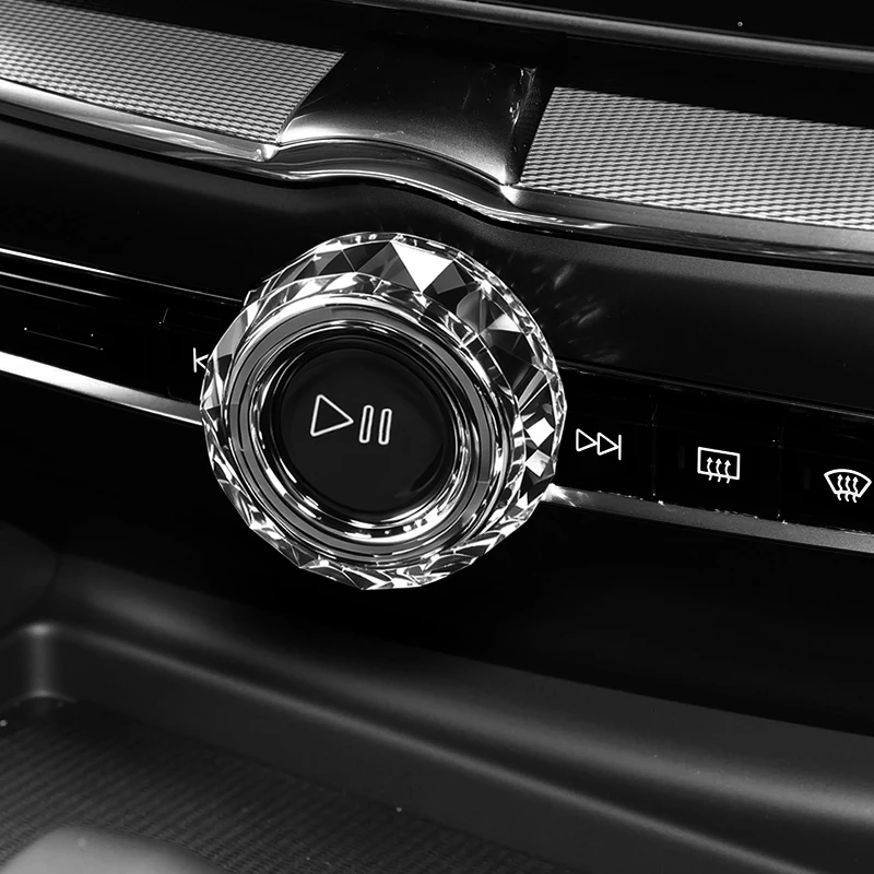 for Volvo S90 S60 XC90 XC60 V90 V60 xc40 c40 EX40 EC40 Crystal Volume Adjustment Button Decorative Knob Cover