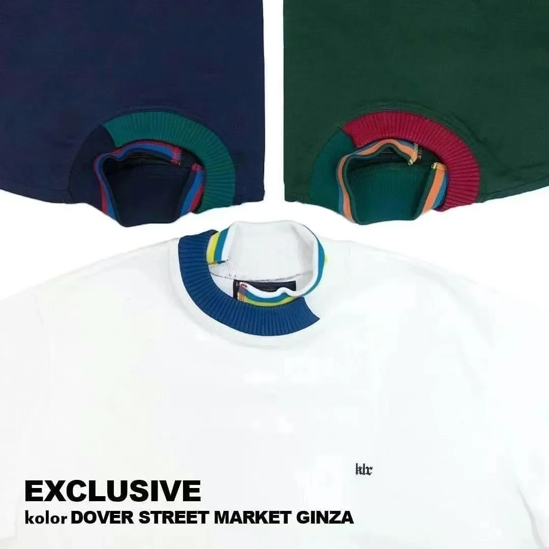 

Kolor cotton irregular color block T-shirt
