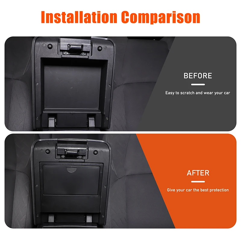 

For Toyota Tacoma 2024+ ABS black car central control armrest box privacy storage box car interior modification accessories