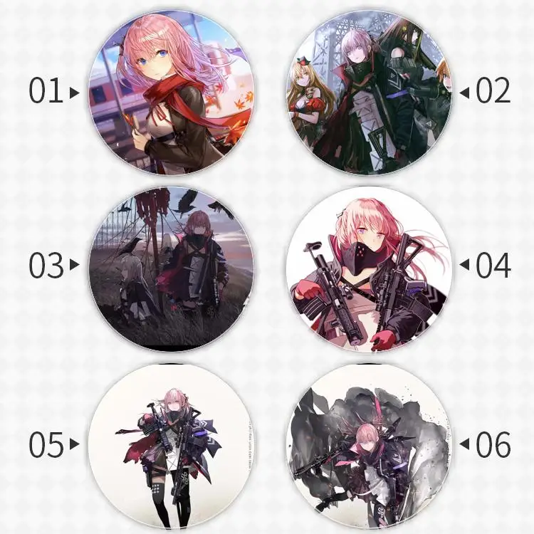 AR 15 Girls Frontline Badge Brooch anchor Peripherals Pin Cosplay Customize Clothes Cartoon 75mm Gift For Friend Character