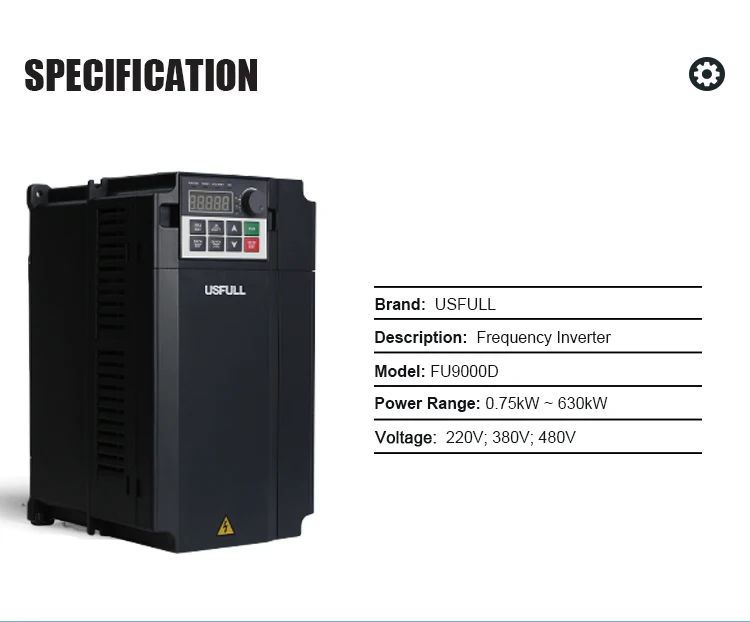 USFULL Vector VF Control 5.5kW 400V AC Frequency Inverter Philippines 400Hz VFD VSD Drive 3 Phase AC Motor Controller Inverter