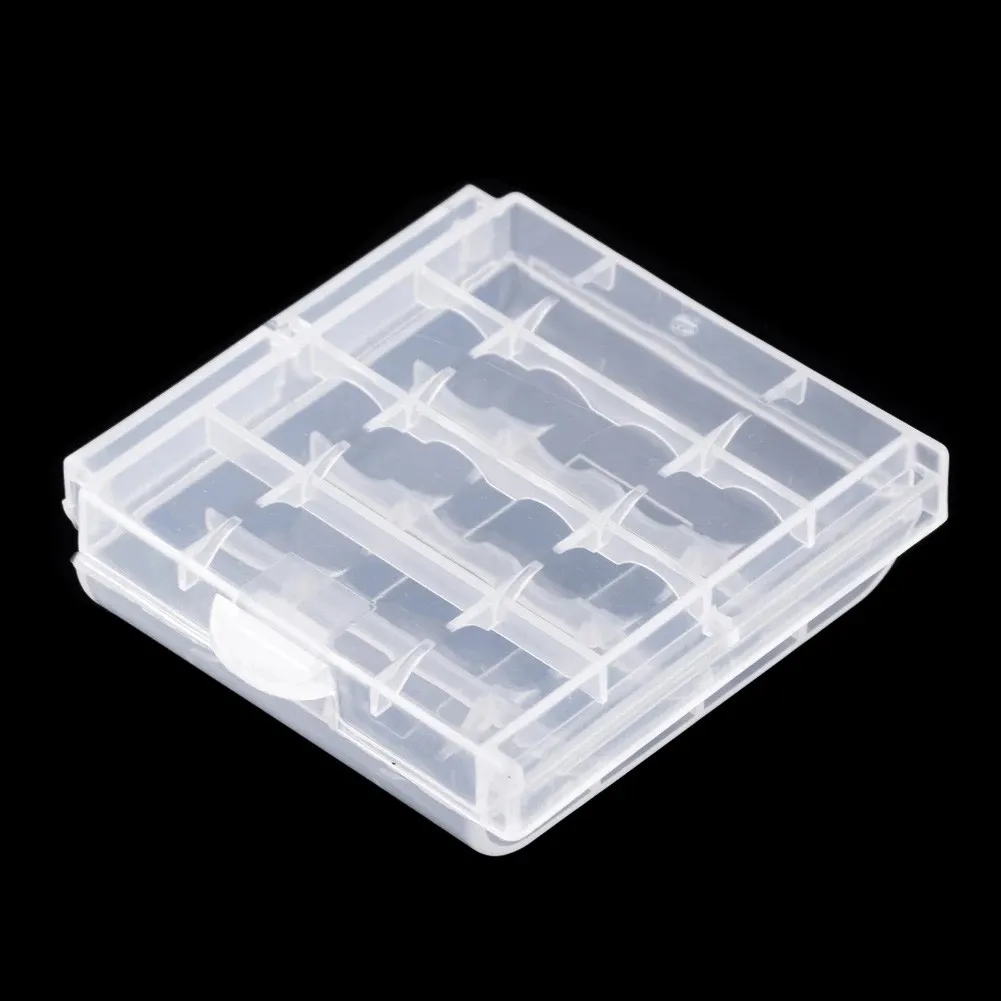 Battery Storage Boxes Set of 5 Hard Plastic Holders for Rechargeable AA AAA Batteries Interlocking Design Prevents Battery Loss